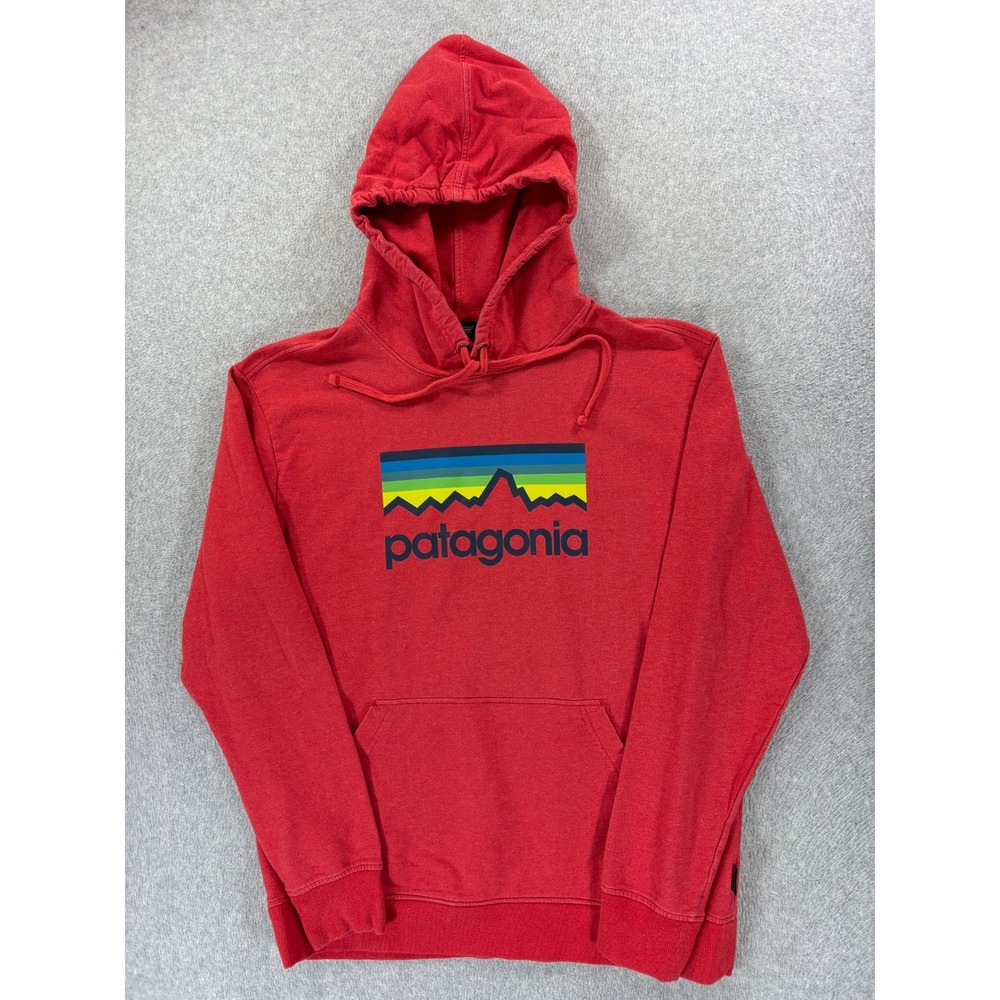 Patagonia Organic Cotton Midweight Hoodie Sweatshirt (Men's Medium) Red